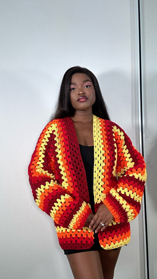 Hexagon cardigan (sunset)