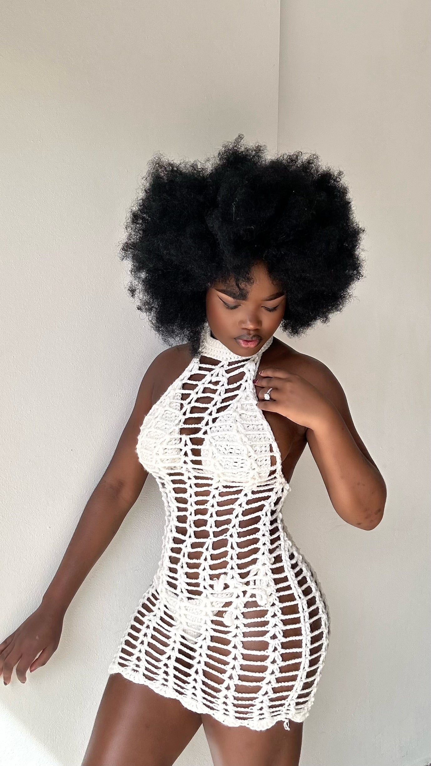 Crochet gown set