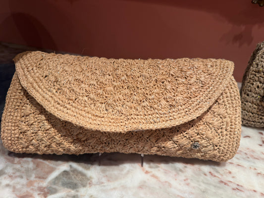Premium Raffia Envelope Clutch